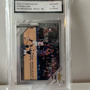 Stephen Curry 2021-22 INSTANT RECORD BREAKER #61 1ST Graded GM 10